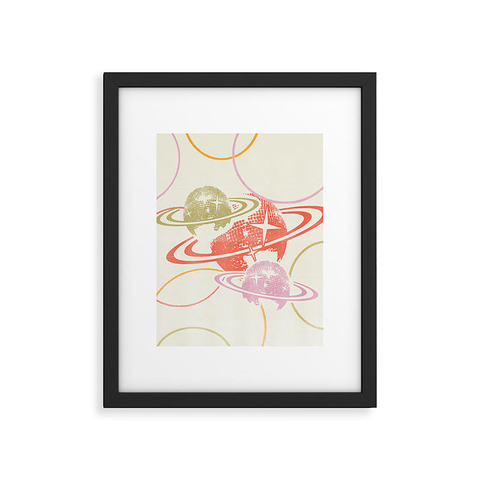 Disco On Saturn Framed Art Print Gallery Image 1