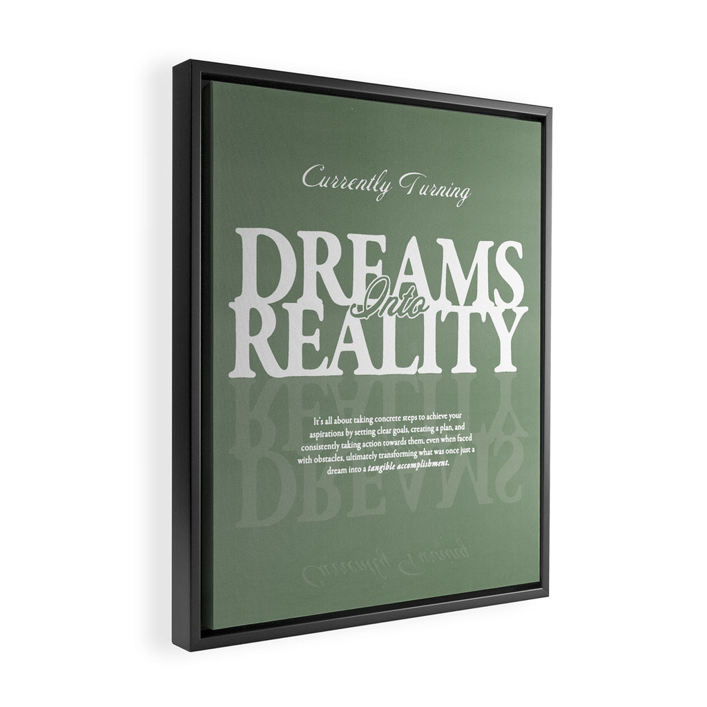 Dreams into Reality Framed Canvas Print Gallery Image 2