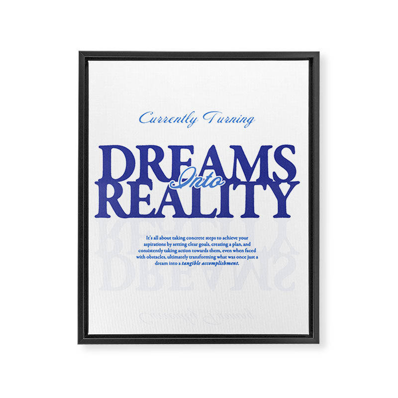 Dreams into Reality Framed Canvas Print Gallery Image 6