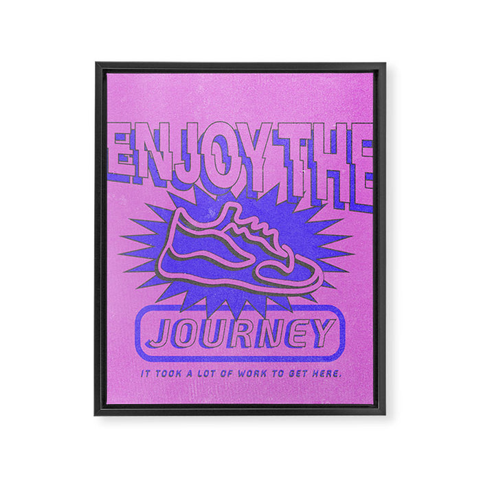 Enjoy the Journey - Pink Framed Canvas Print Gallery Image 1