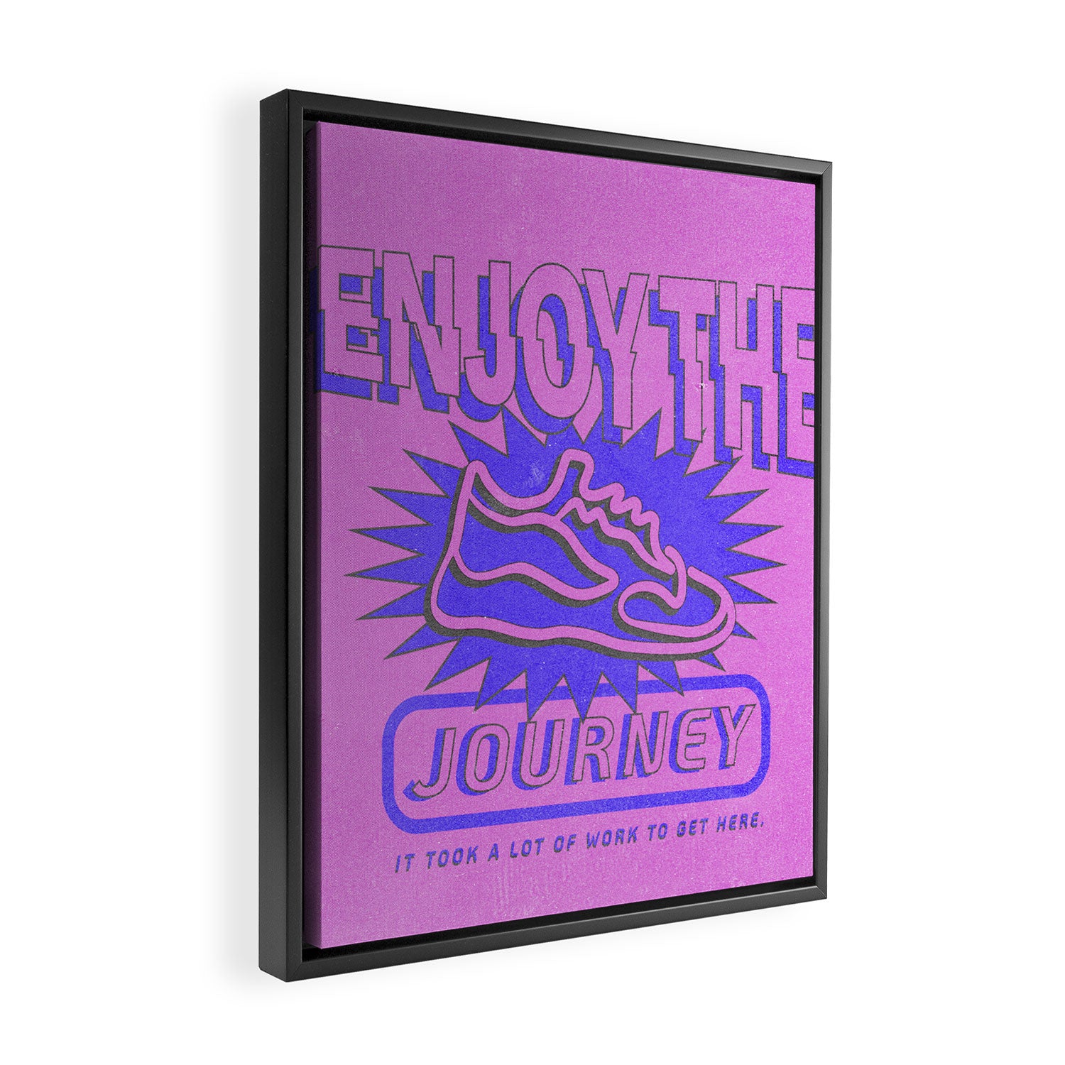 Enjoy the Journey - Pink Framed Canvas Print Gallery Image 2