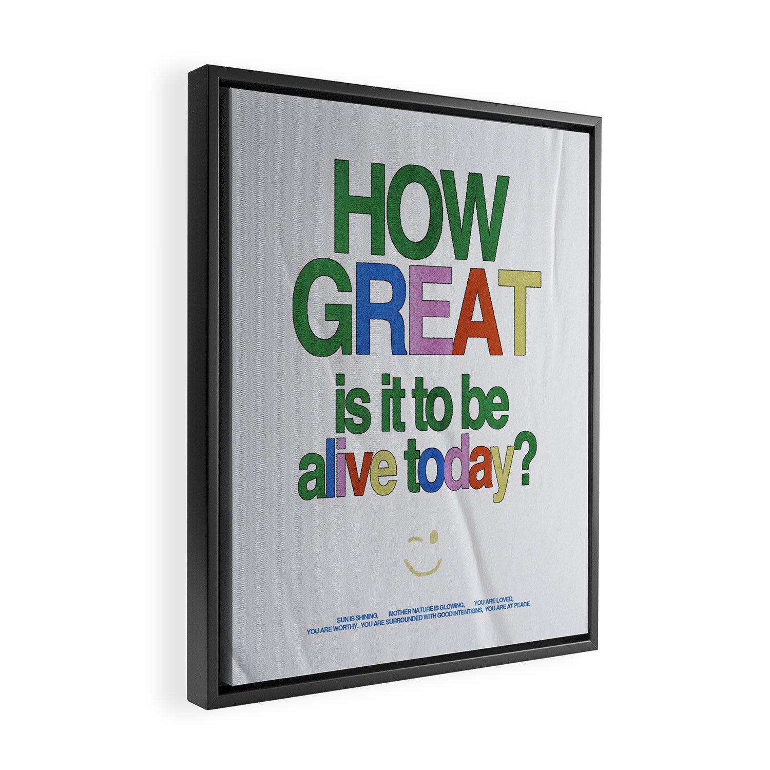 How great is it to be alive today? Framed Canvas Print Gallery Image 2
