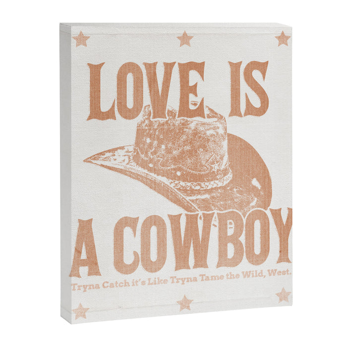 Love is a Cowboy Canvas Print Gallery Image 1