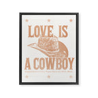 Love is a Cowboy Framed Canvas Print Gallery Image 6