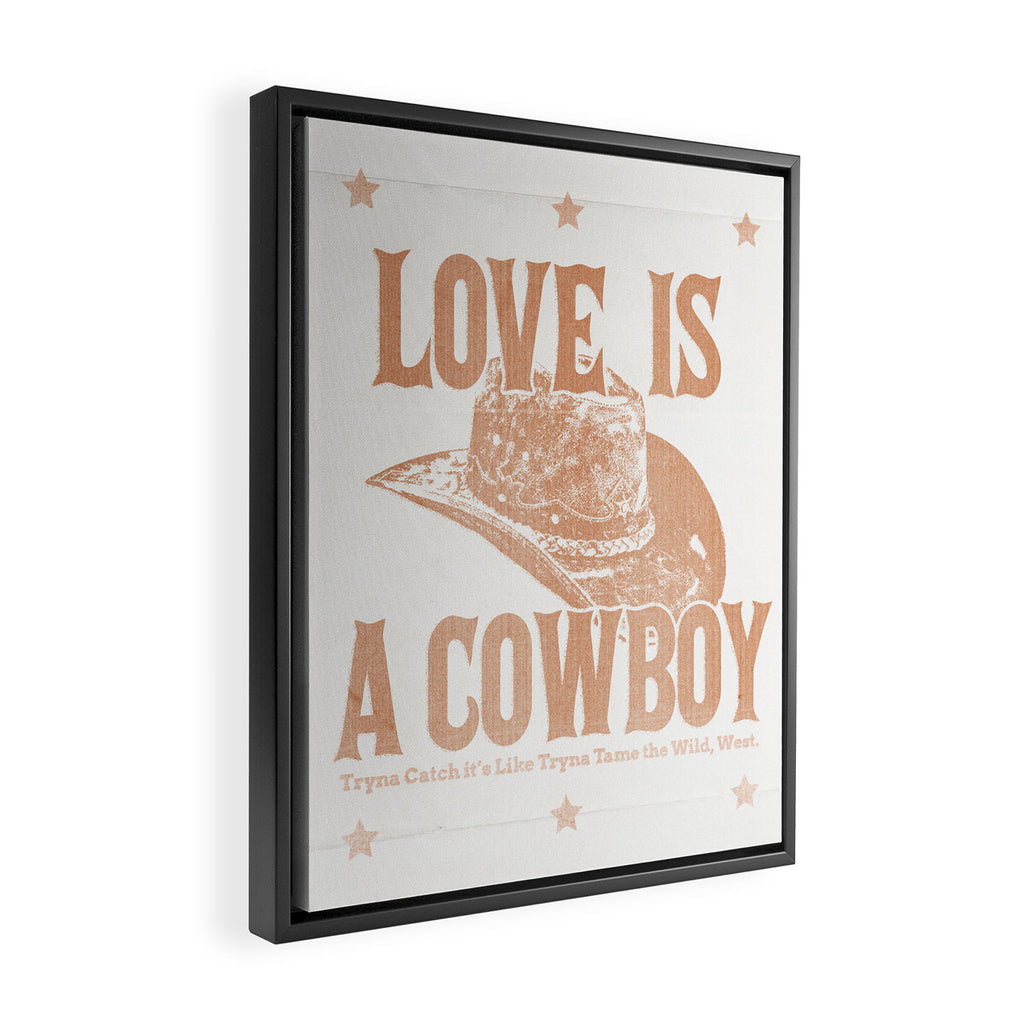 Love is a Cowboy Framed Canvas Print Gallery Image 2