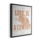 Love is a Cowboy Framed Canvas Print Gallery Image 2