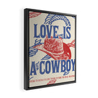 Love is a Cowboy - Rope Framed Canvas Print Gallery Image 2