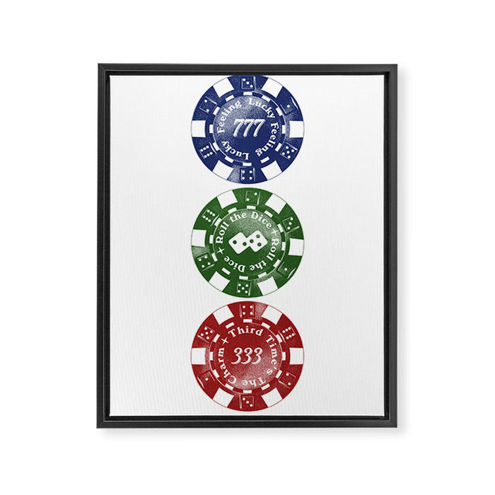 Lucky Chips - Angel Numbers Framed Canvas Print Gallery Image 1