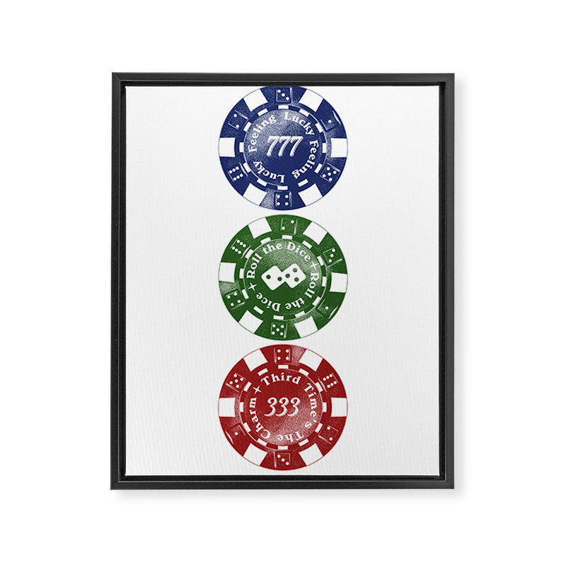 Lucky Chips - Angel Numbers Framed Canvas Print Gallery Image 6