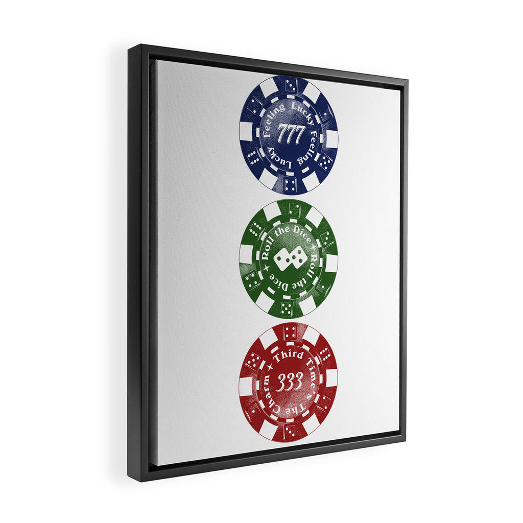 Lucky Chips - Angel Numbers Framed Canvas Print Gallery Image 2
