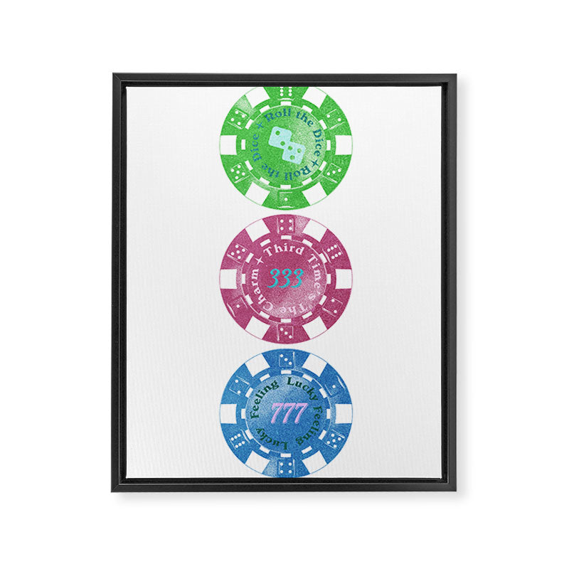 Lucky Chips Framed Canvas Print Gallery Image 6