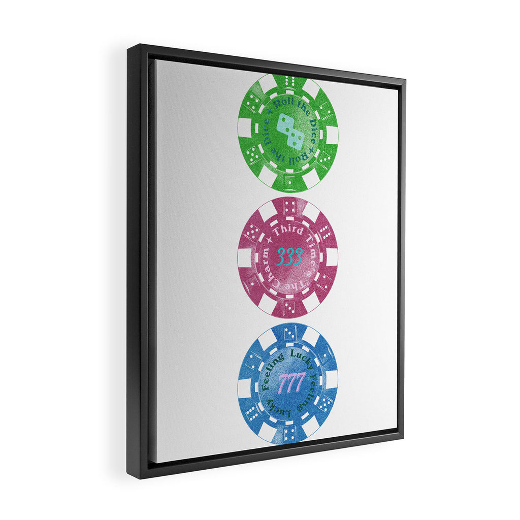 Lucky Chips Framed Canvas Print Gallery Image 2