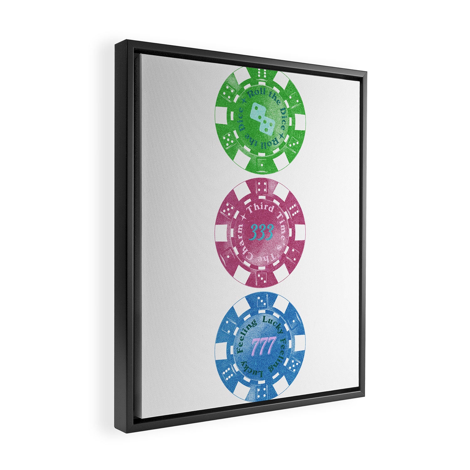 Lucky Chips Framed Canvas Print Gallery Image 2