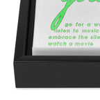 Make Time for Yourself Framed Canvas Print Gallery Image 3