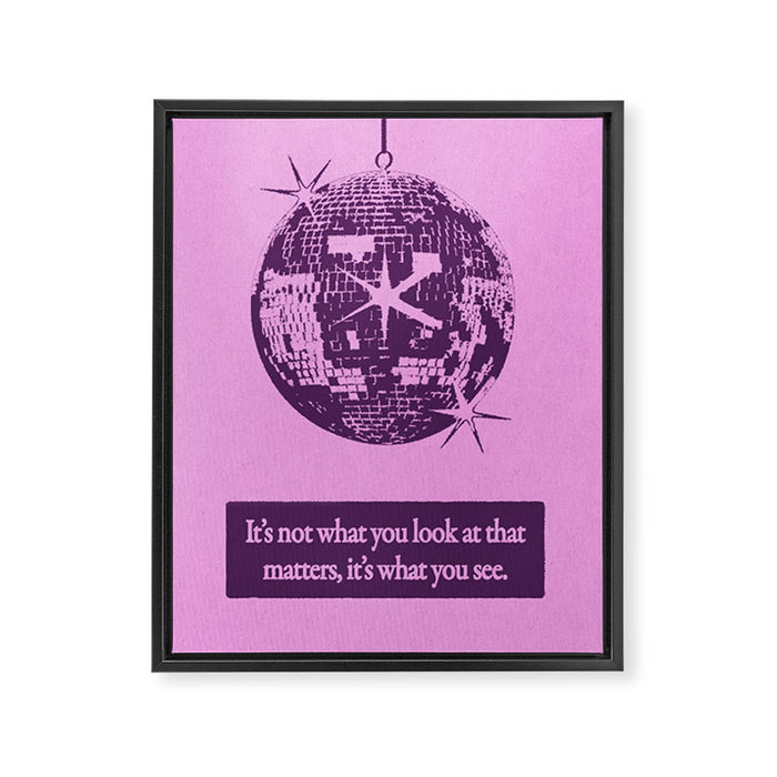 Perspective - Pink Framed Canvas Print Gallery Image 1