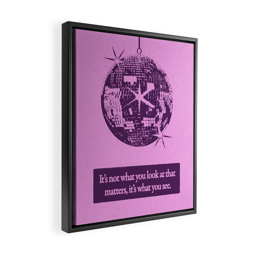 Perspective - Pink Framed Canvas Print Gallery Image 2