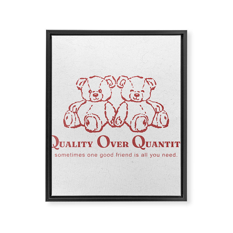 Quality over Quantity Framed Canvas Print Gallery Image 6
