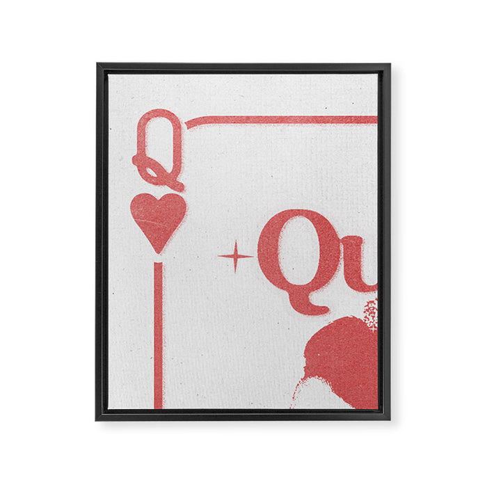 Queens Cry Too - Red Framed Canvas Print Gallery Image 1