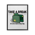 Take a Break! Framed Canvas Print Gallery Image 6