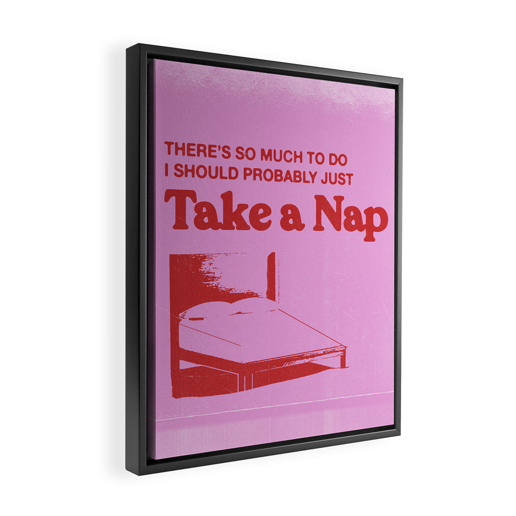 Take A Nap Framed Canvas Print Gallery Image 2