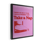 Take A Nap Framed Canvas Print Gallery Image 2