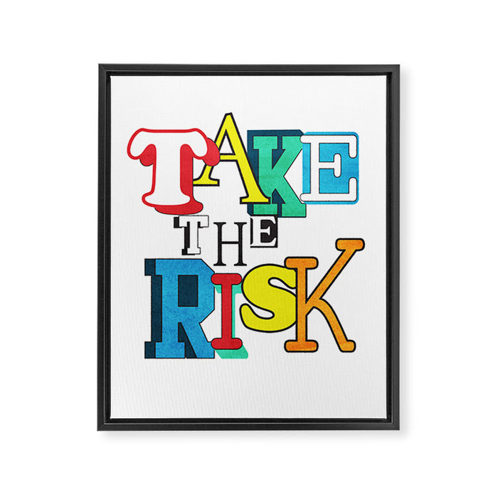 Take the Risk Framed Canvas Print Gallery Image 1