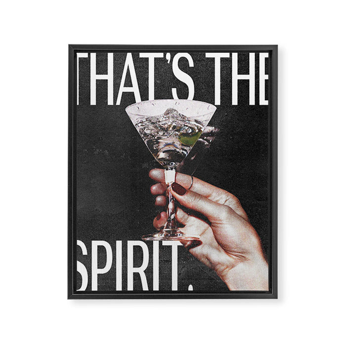 That's the Spirit - Martini Framed Canvas Print Gallery Image 1