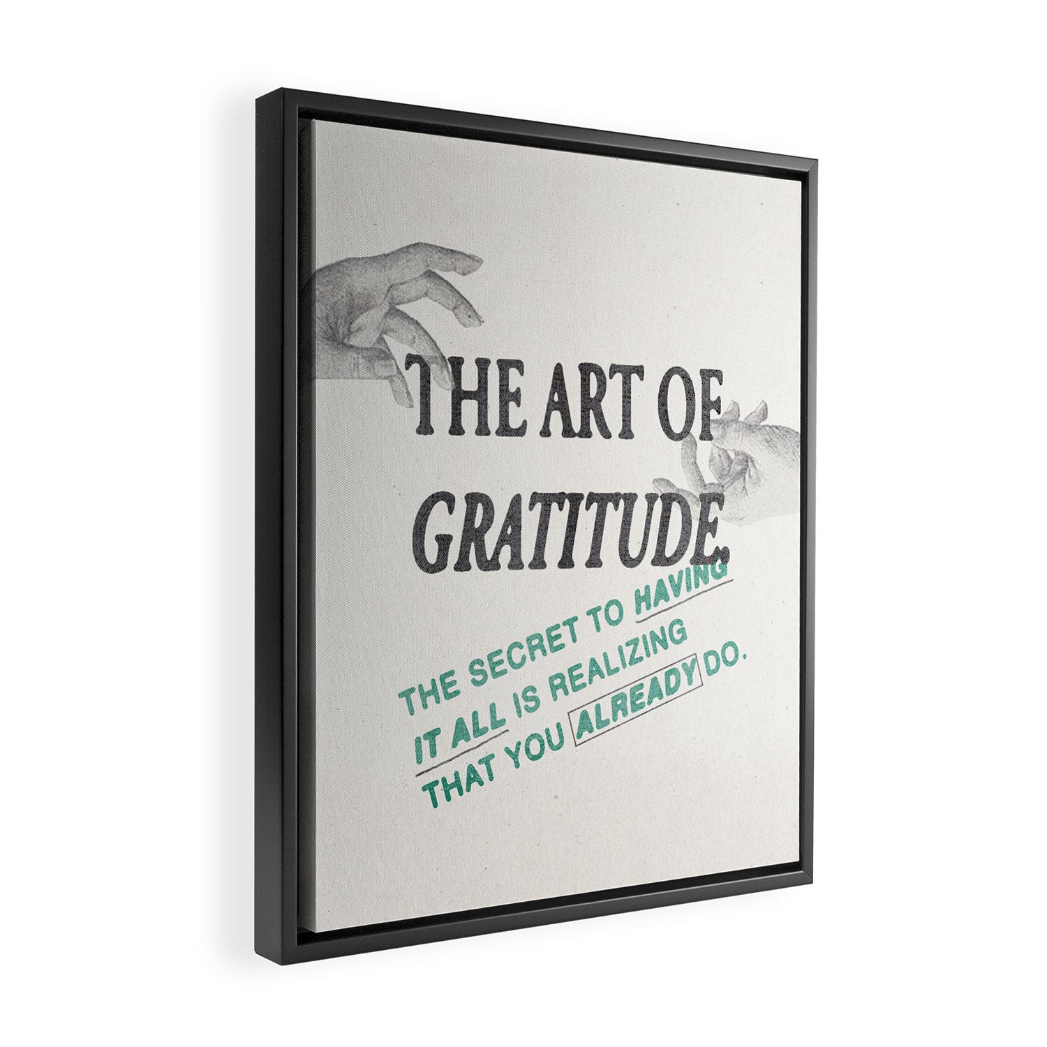 The Art of Gratitude Framed Canvas Print Gallery Image 2