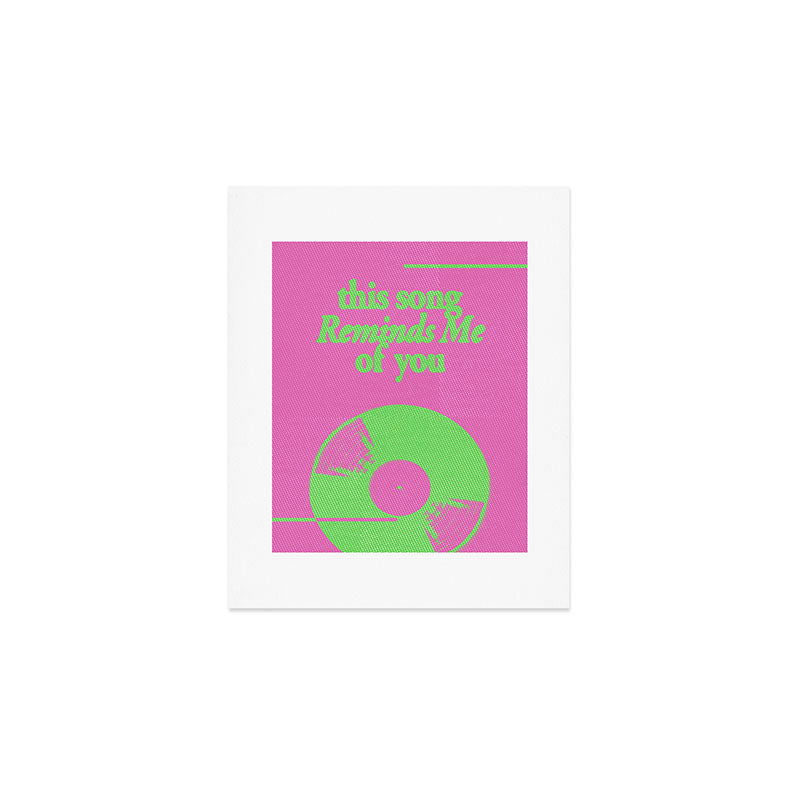 This Song Reminds Me of You - Pink Art Print Gallery Image 1