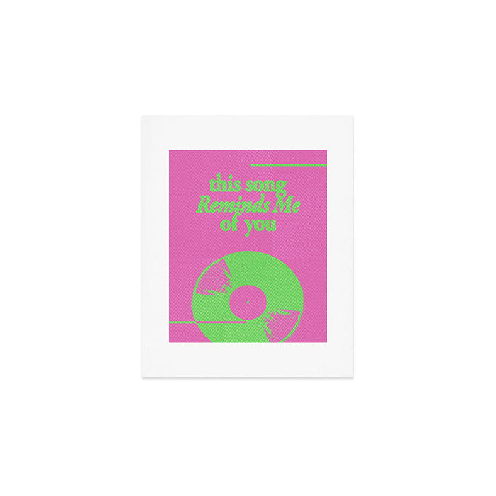 This Song Reminds Me of You - Pink Art Print Gallery Image 1