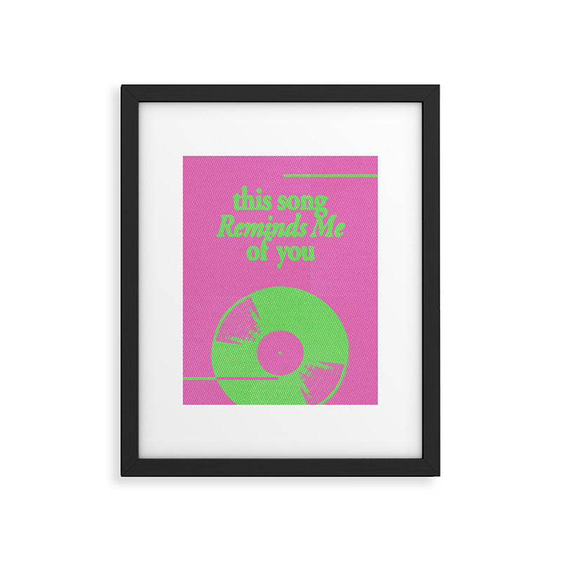 This Song Reminds Me of You - Pink Framed Art Print Gallery Image 5