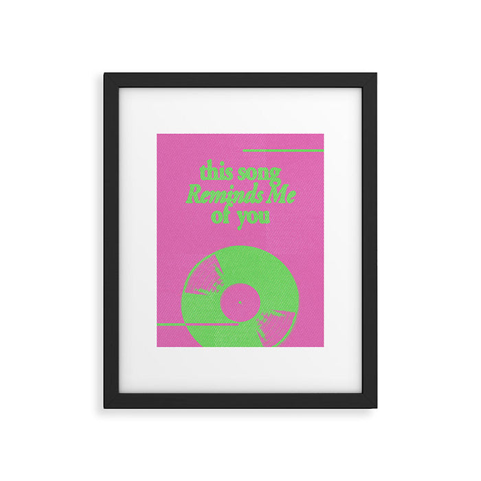 This Song Reminds Me of You - Pink Framed Art Print Gallery Image 1