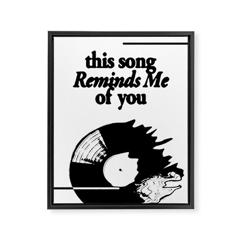 This Song Reminds me of You - Wavy Framed Canvas Print Gallery Image 6