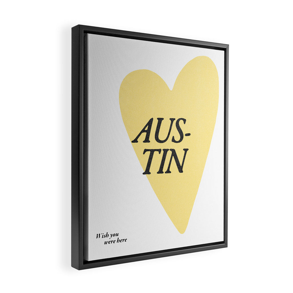 Wish you were here - Austin Framed Canvas Print Gallery Image 2