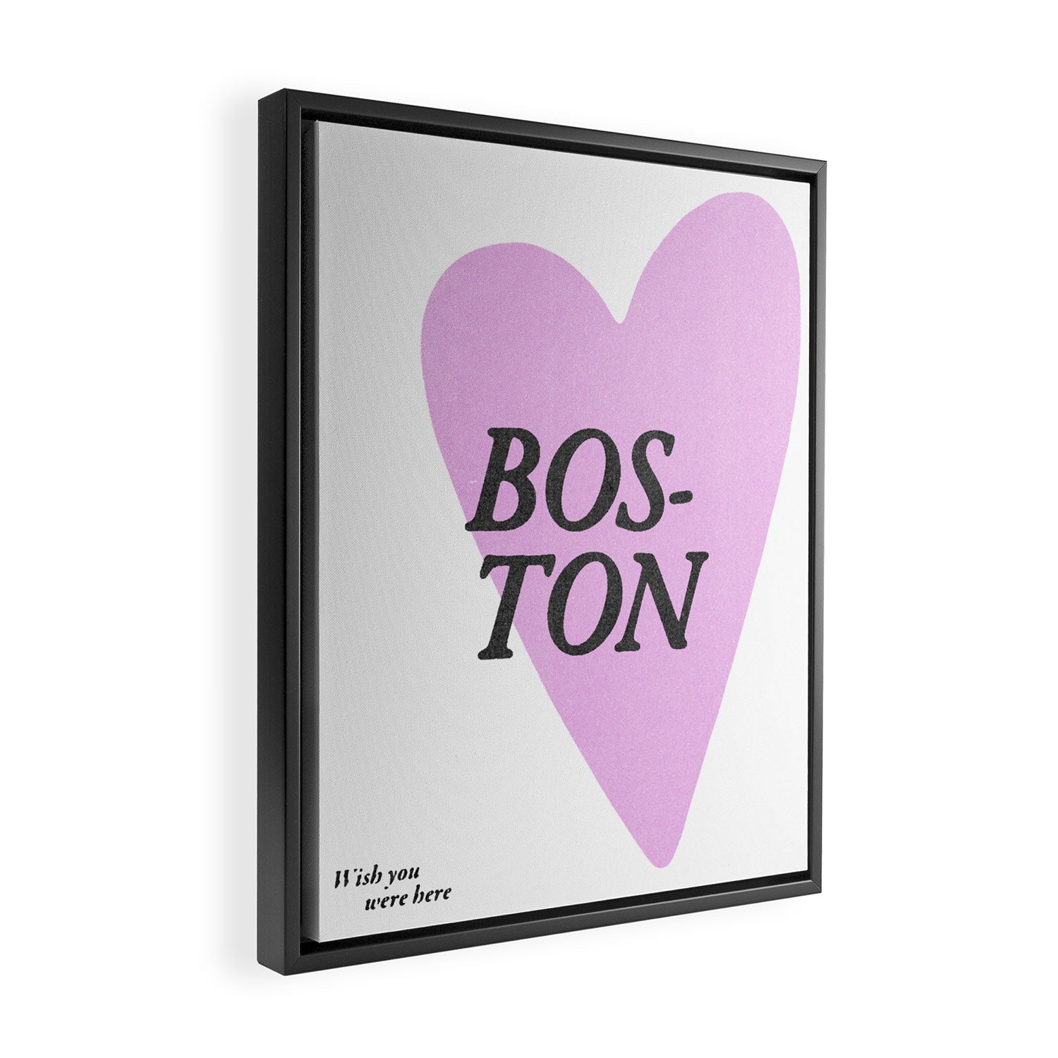 Wish you were here - Boston Framed Canvas Print Gallery Image 2