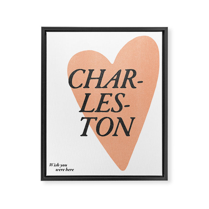 Wish you were here - Charleston Framed Canvas Print Gallery Image 6