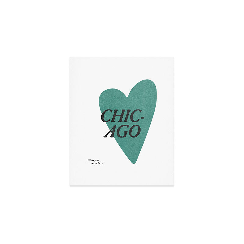 Wish you were here - Chicago Art Print Gallery Image 1