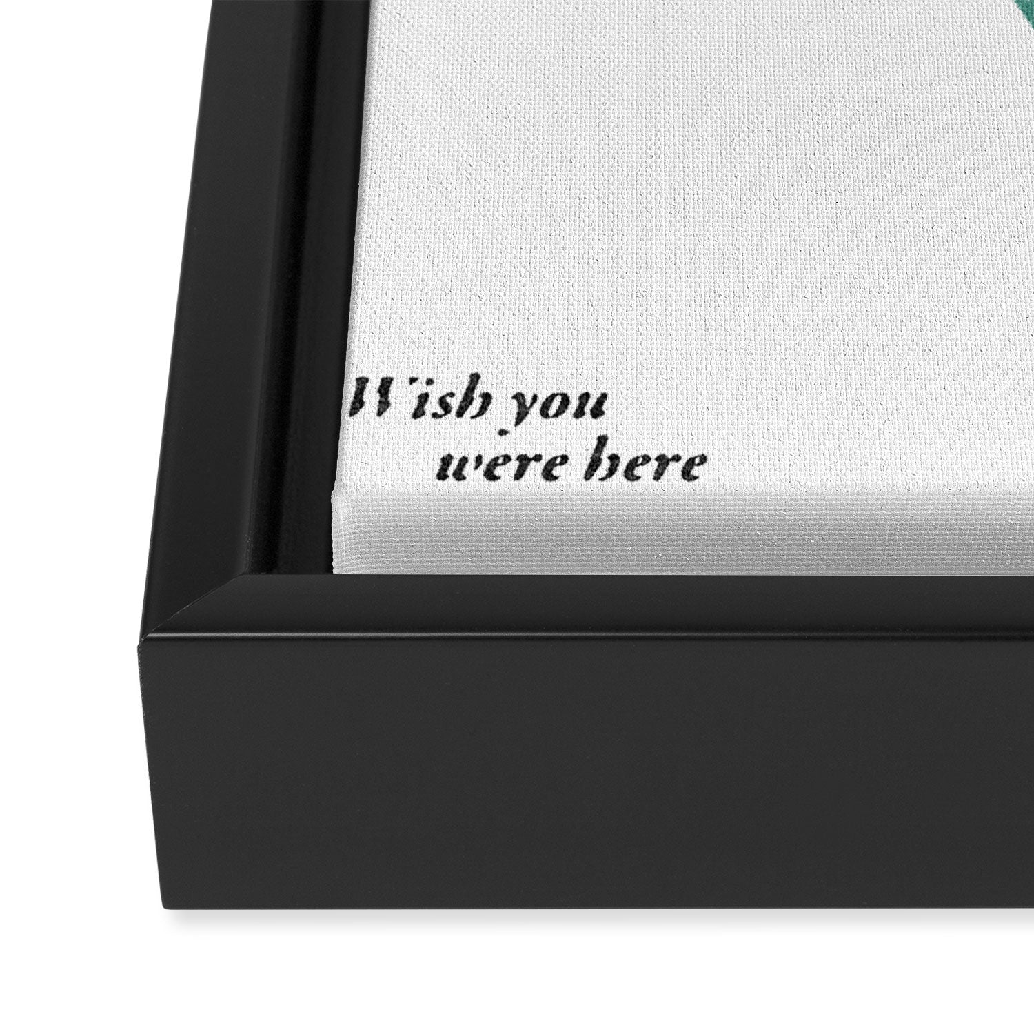 Wish you were here - Chicago Framed Canvas Print Gallery Image 3