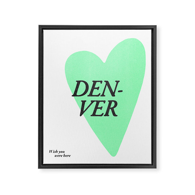 Wish you were here - Denver Framed Canvas Print Gallery Image 6
