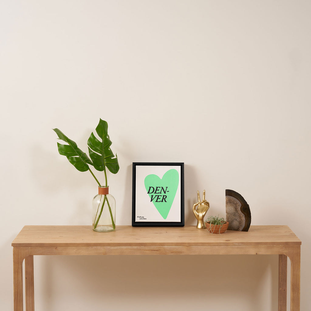 Wish you were here - Denver Framed Canvas Print Gallery Image 4