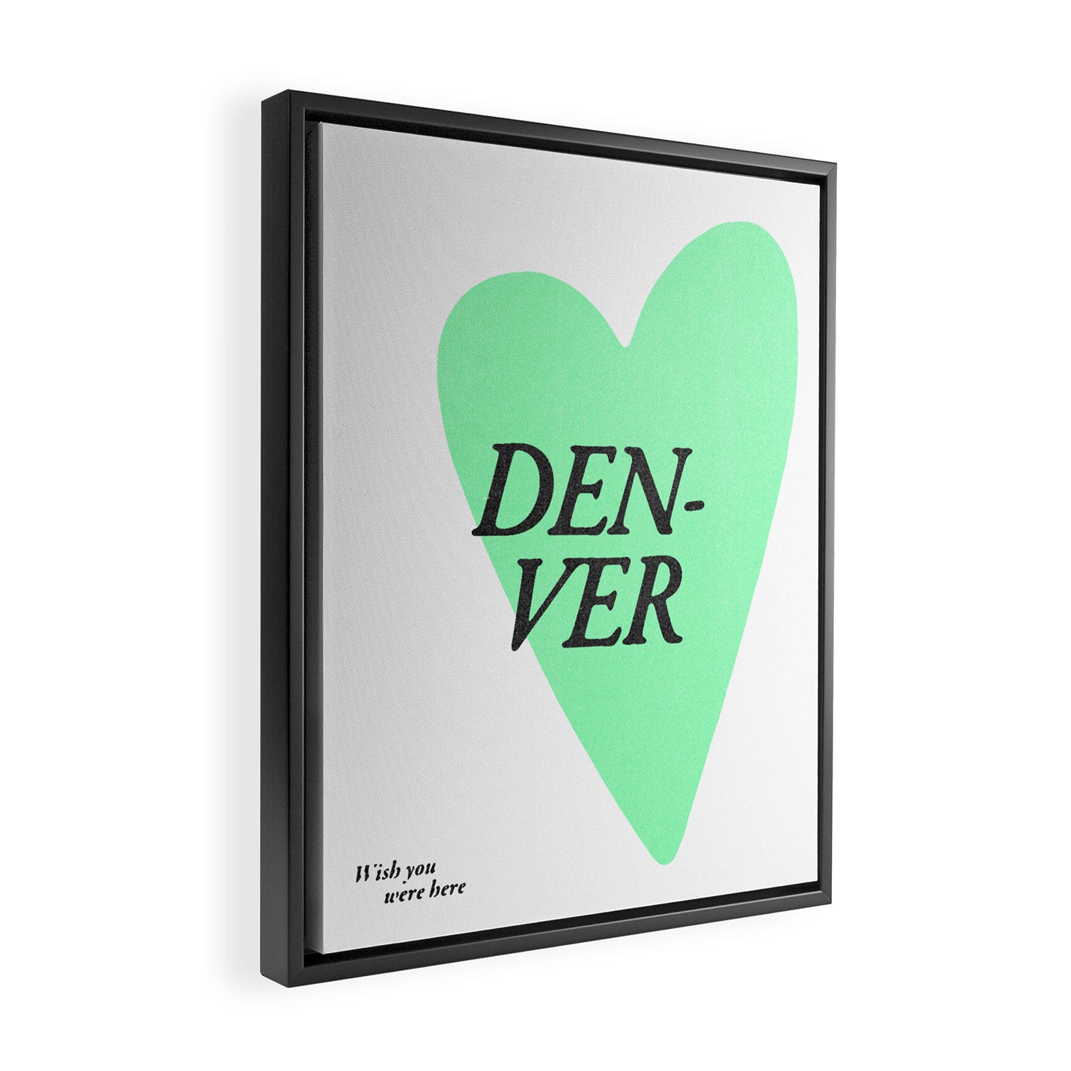 Wish you were here - Denver Framed Canvas Print Gallery Image 2