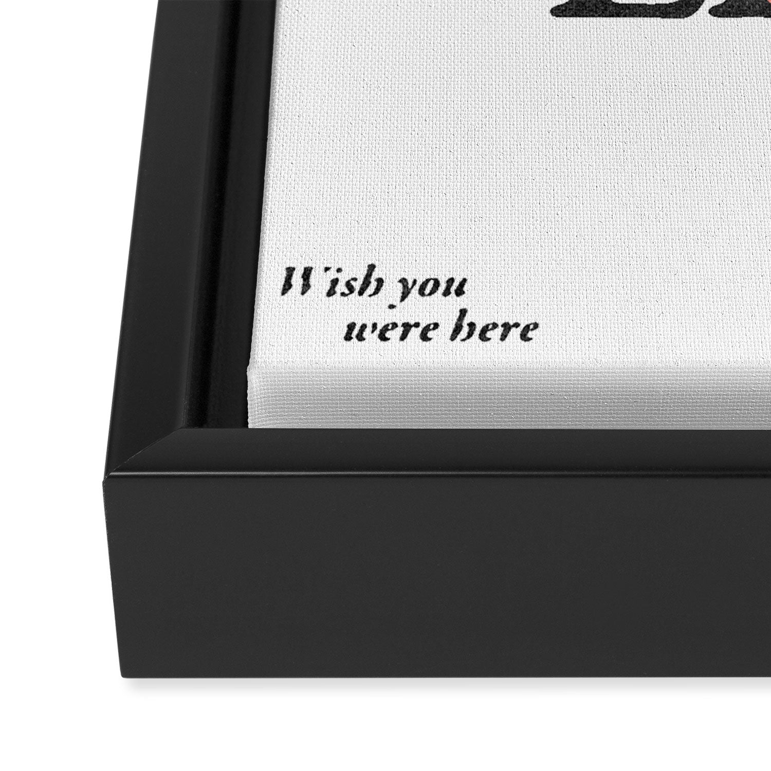 Wish you were here - Los Angeles Framed Canvas Print Gallery Image 3