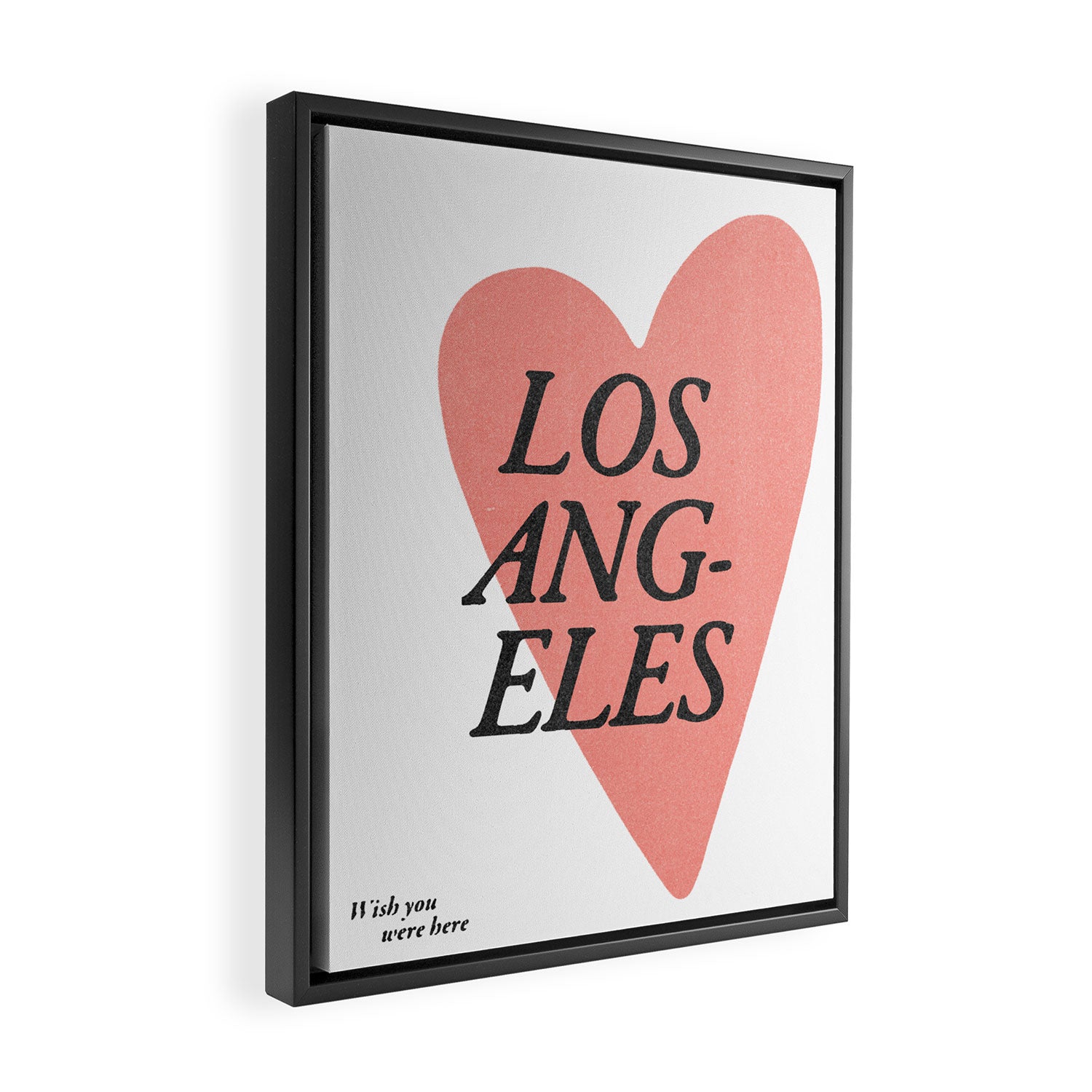 Wish you were here - Los Angeles Framed Canvas Print Gallery Image 2