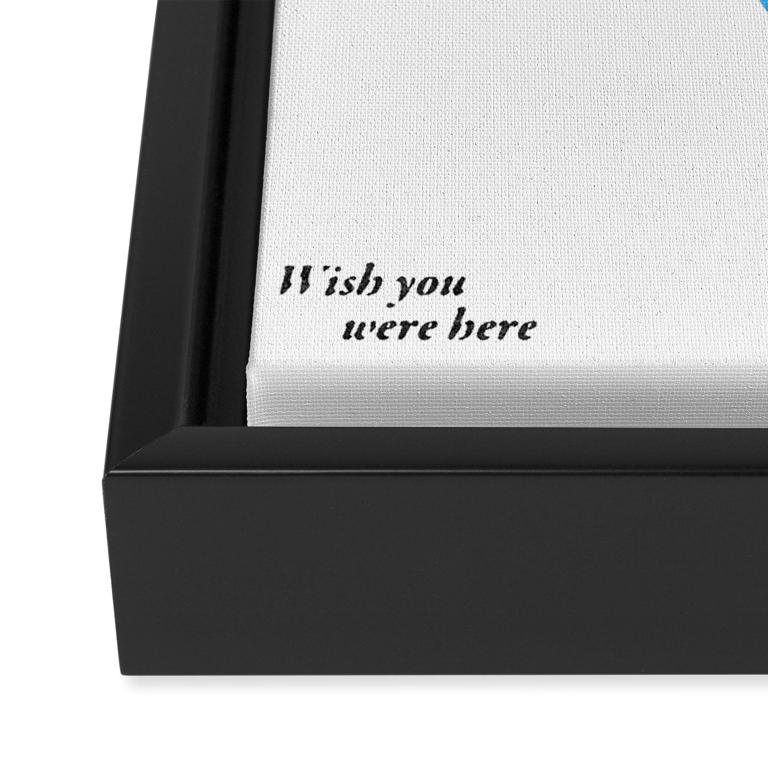 Wish you were here - Miami Framed Canvas Print Gallery Image 3