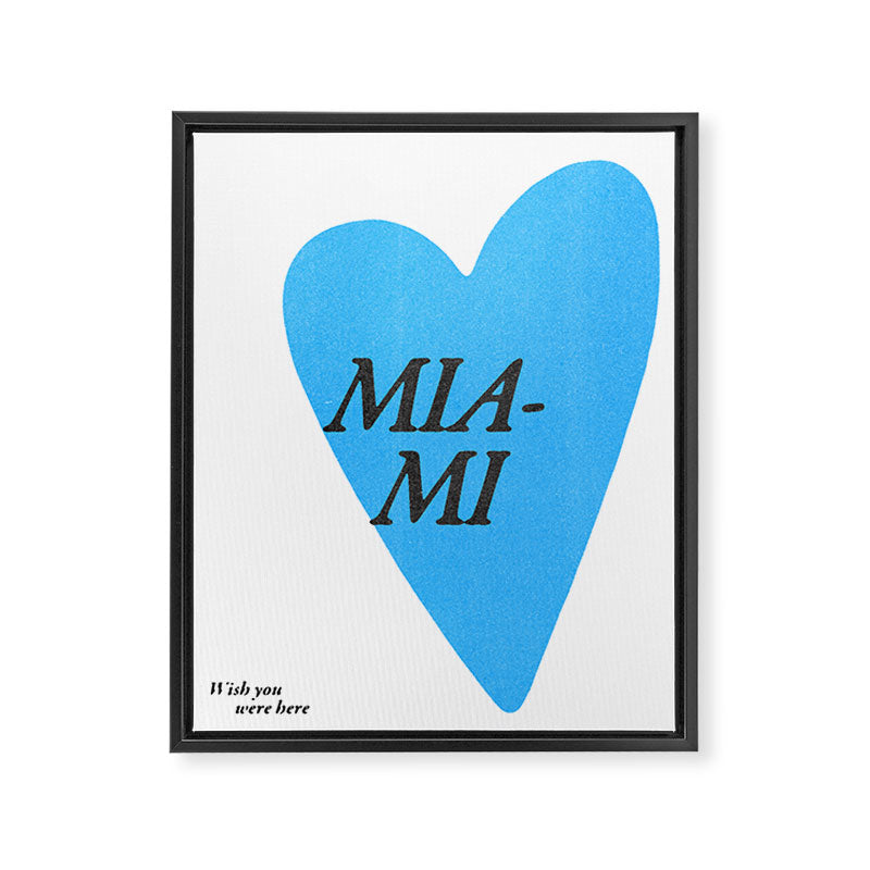 Wish you were here - Miami Framed Canvas Print Gallery Image 6