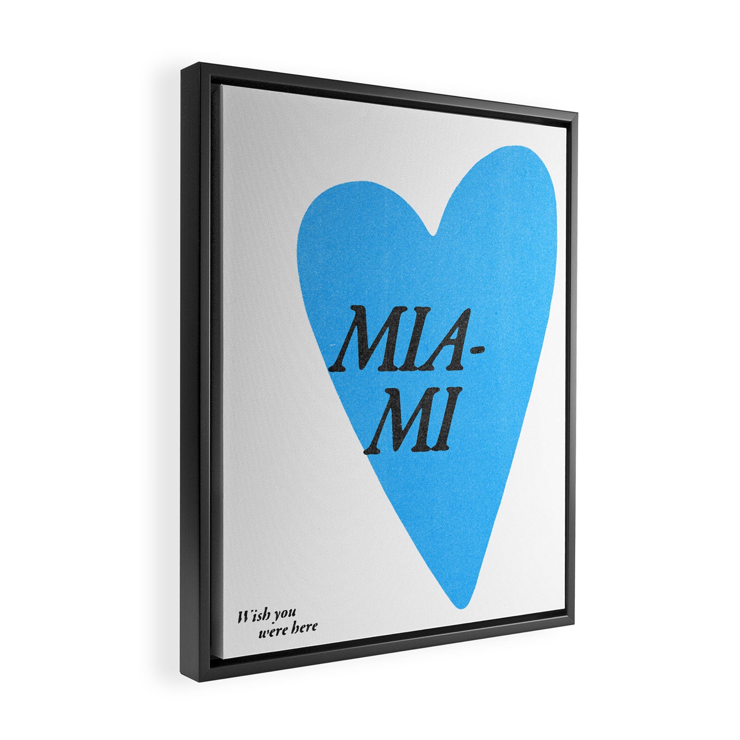 Wish you were here - Miami Framed Canvas Print Gallery Image 2