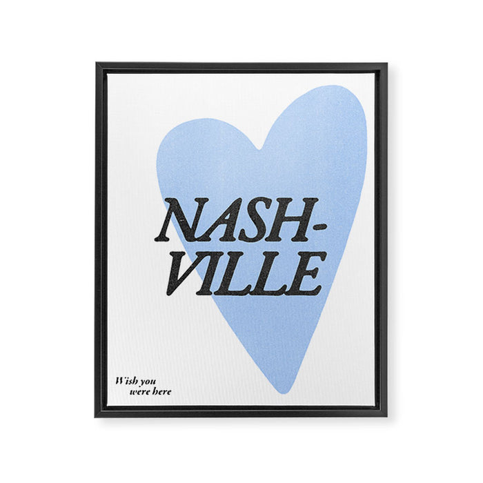 Wish you were here - Nashville Framed Canvas Print Gallery Image 1