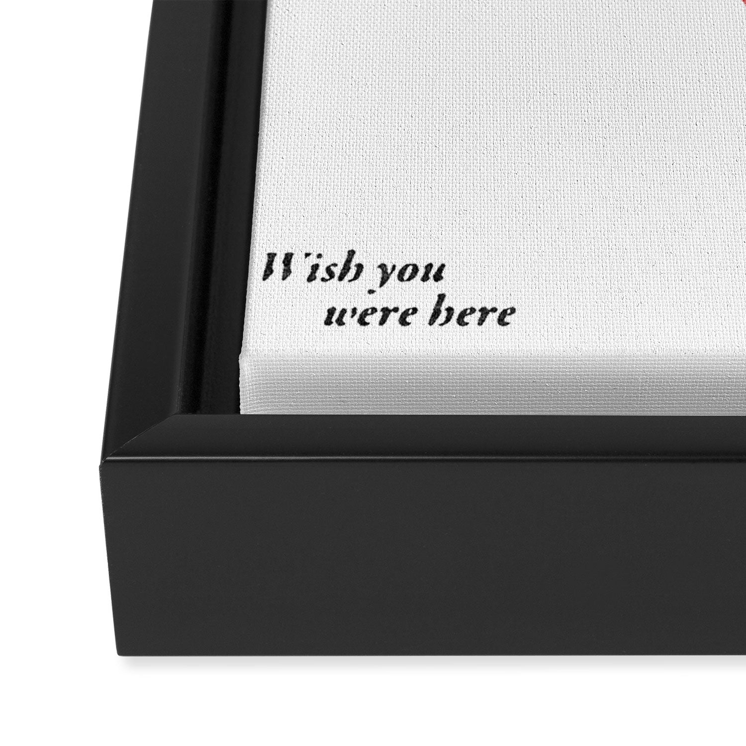 Wish You Were Here - New York Framed Canvas Print Gallery Image 3