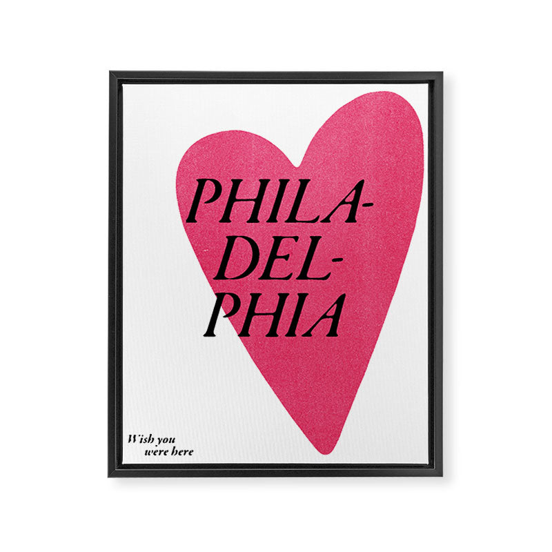 Wish You Were Here - Philadelphia Framed Canvas Print Gallery Image 6