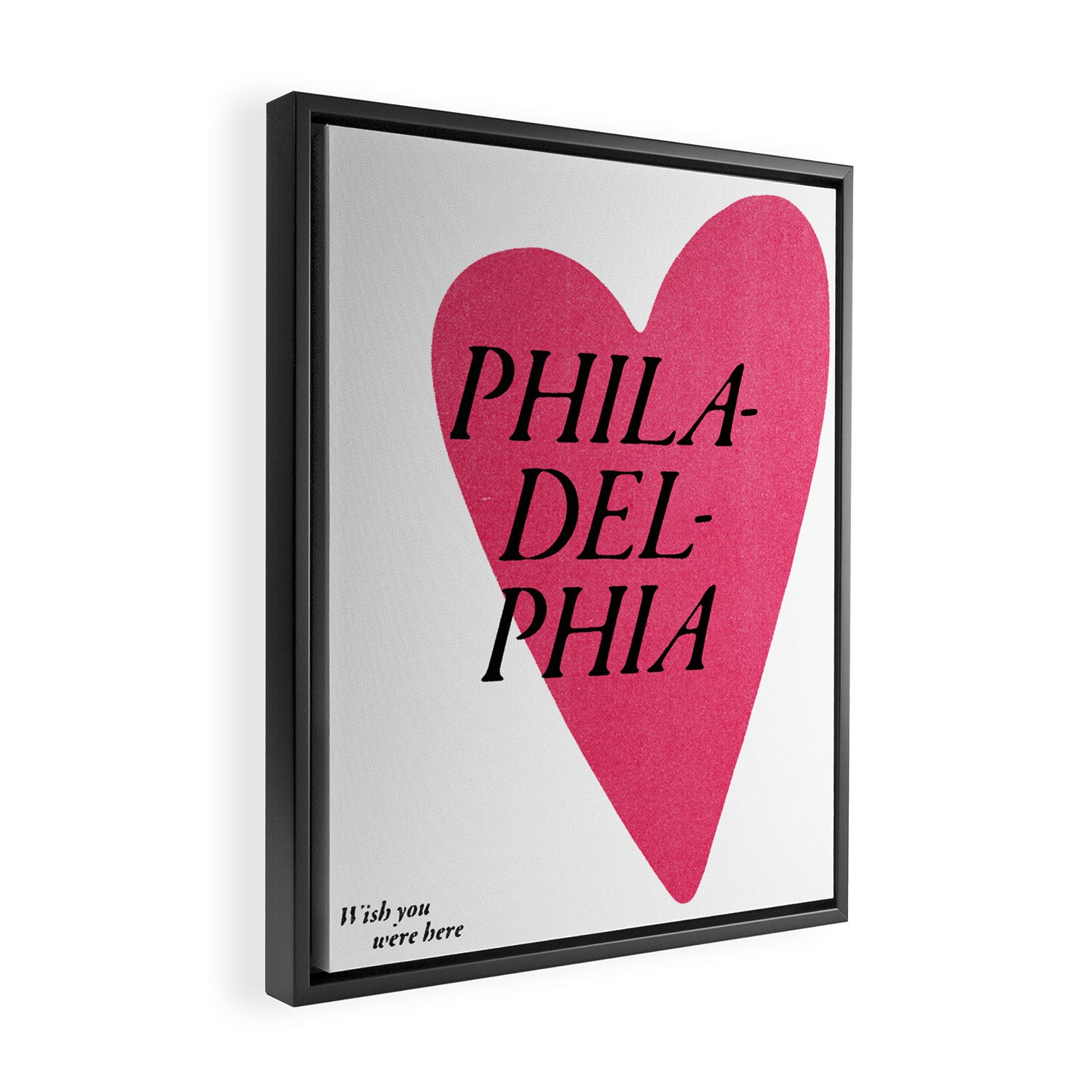 Wish You Were Here - Philadelphia Framed Canvas Print Gallery Image 2